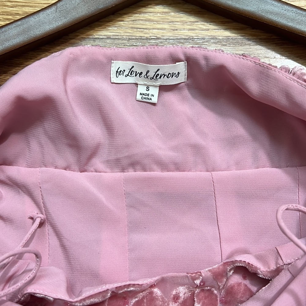 For Love Lemons Nikki Heart Burnout Cute Romantic Midi Dress size S - Picture 11 of 16